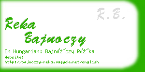 reka bajnoczy business card